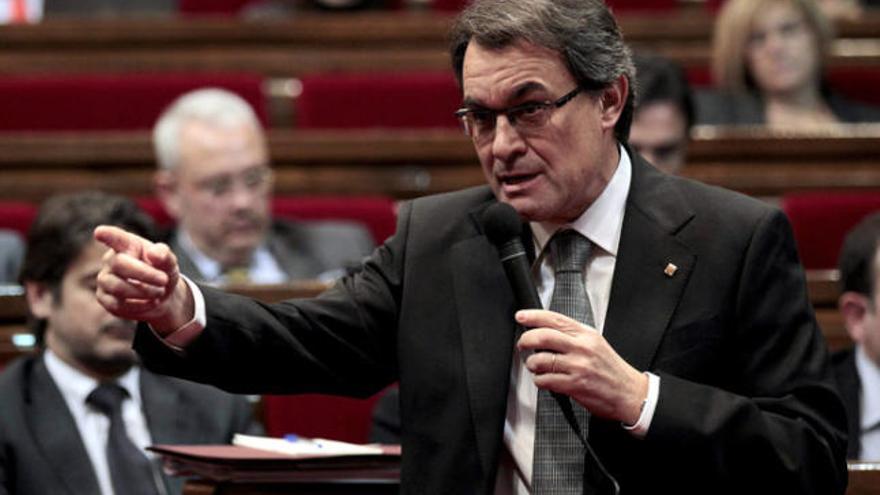 El president de la Generalitat, Artur Mas, dimecres passat, a la sessió de control del Parlament.