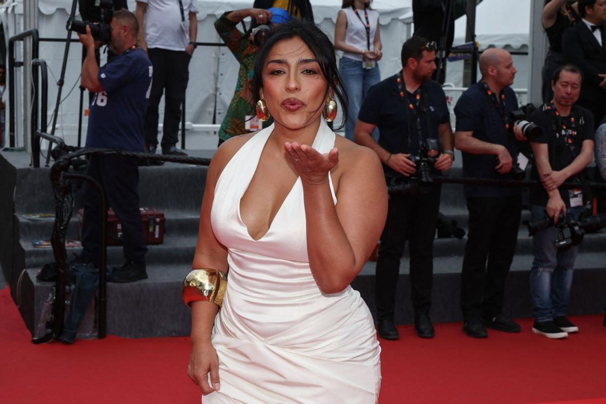La actriz mexicana Adriana Paz llega para la proyección de la película "Ceniza en la Boca"
