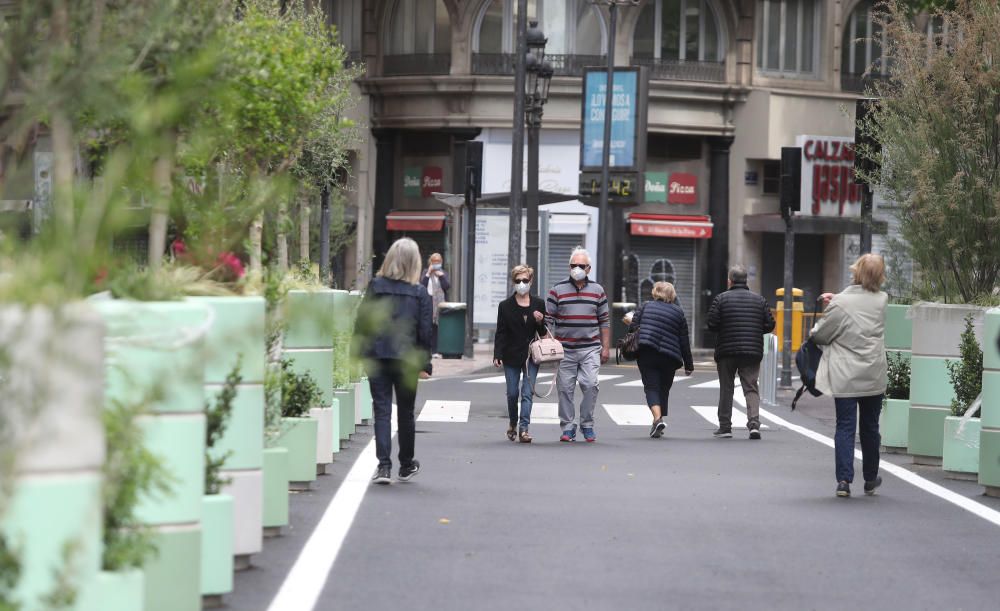 Primer fin de semana desde la peatonalización completa de la Plaza del Ayuntamiento.