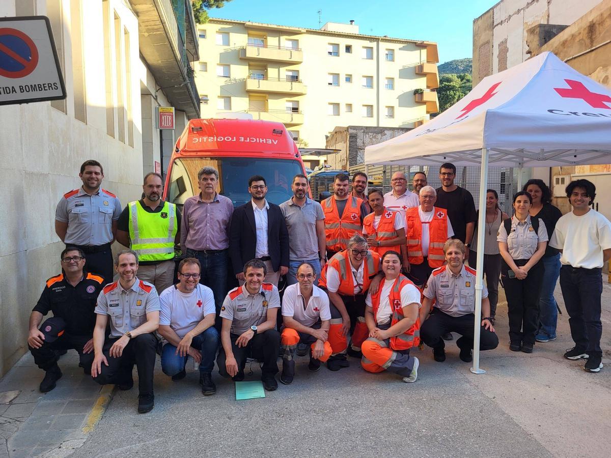 Les imatges del simulacre d'incendi i evacuació al túnel de Belitres