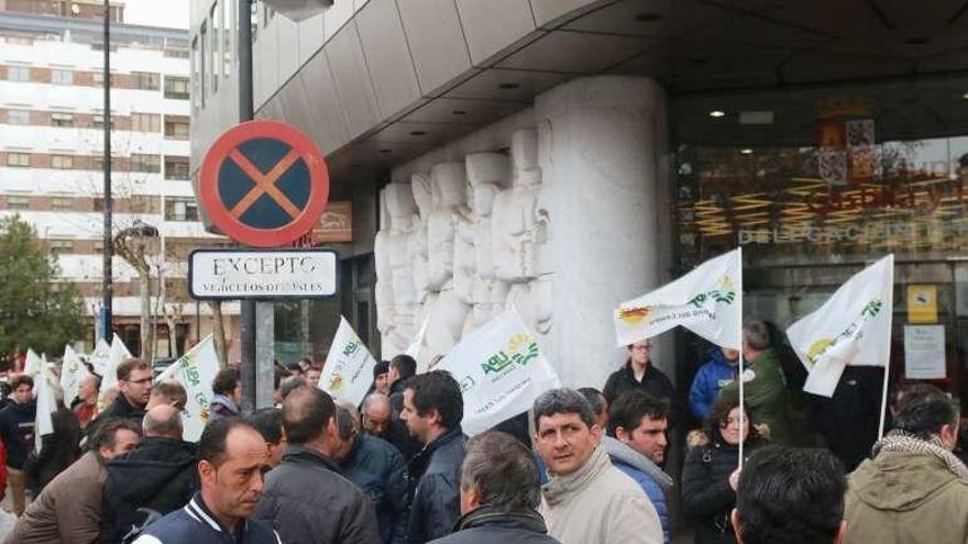 Manifestación de UPA-COAG contra la nueva normativa, el pasado enero.