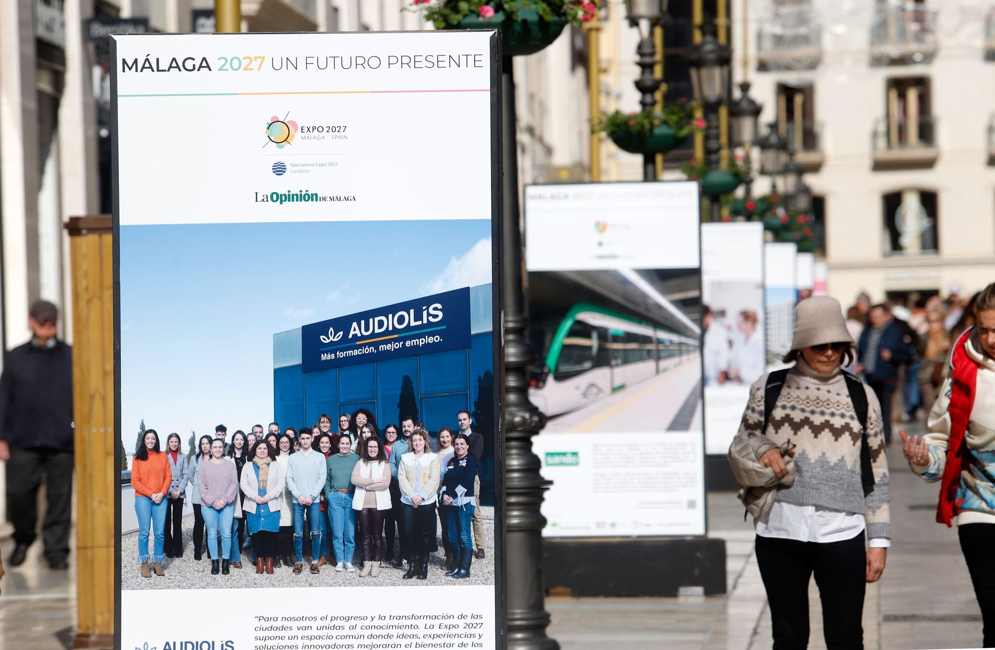 Exposición 'Málaga 2027 Un Futuro Presente', organizada por La Opinión, en la Alameda y la calle Larios