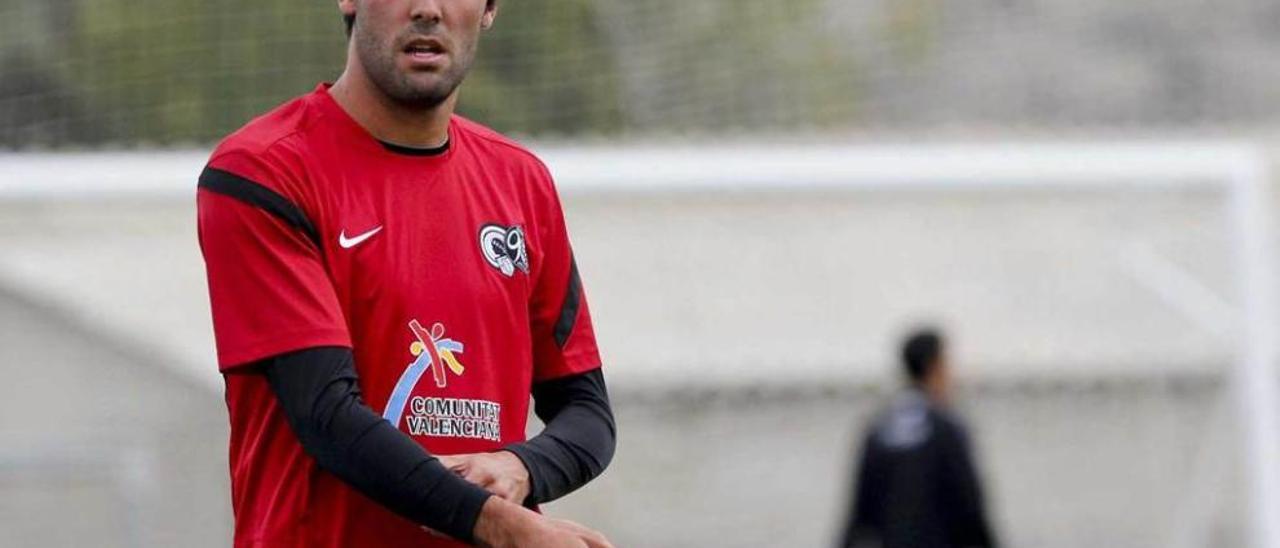 Escassi durante un entrenamiento del Hércules.