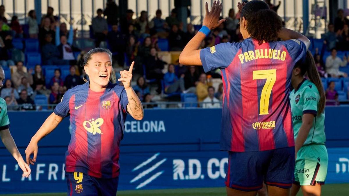 Barcelona - Levante: resumen resultado y goles del partido de la Liga F