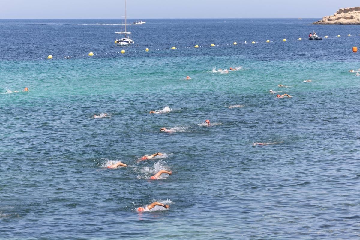 Las imágenes de la travesía a nado del Canal de Sant Antoni