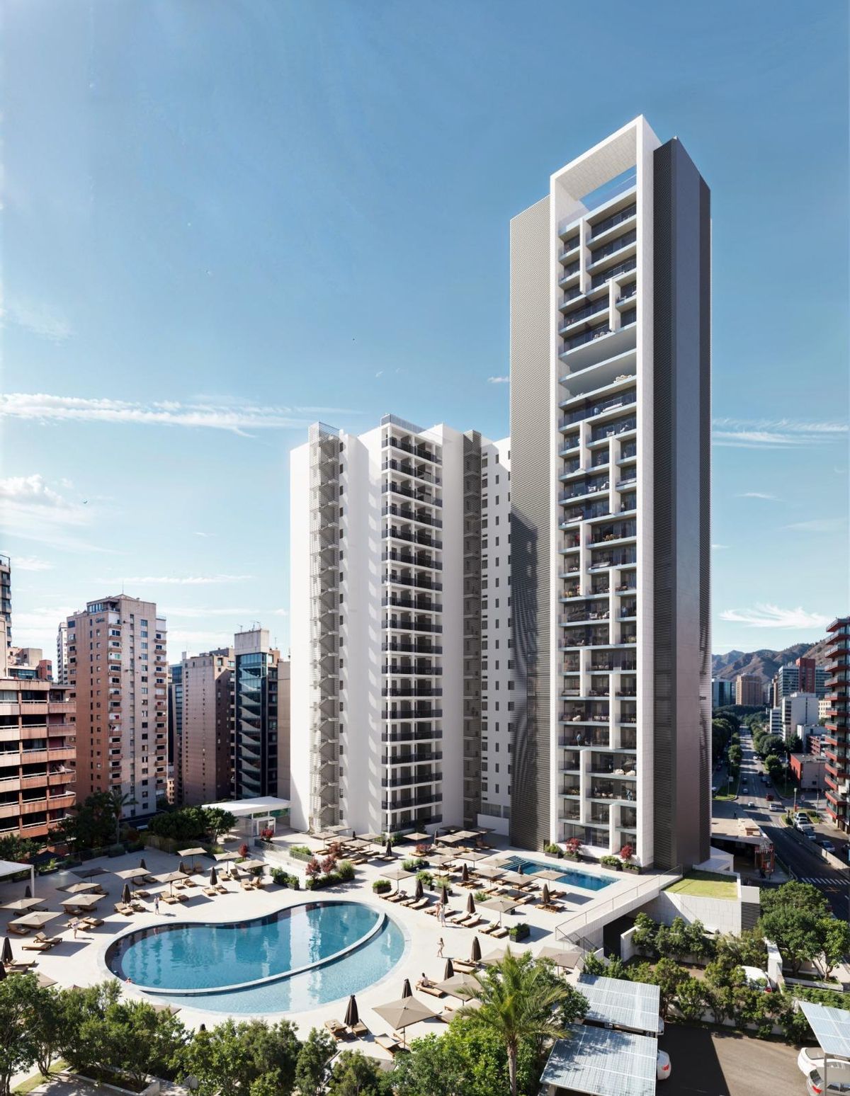 Imagen de como quedará el rascacielos hotelero de Benidorm.