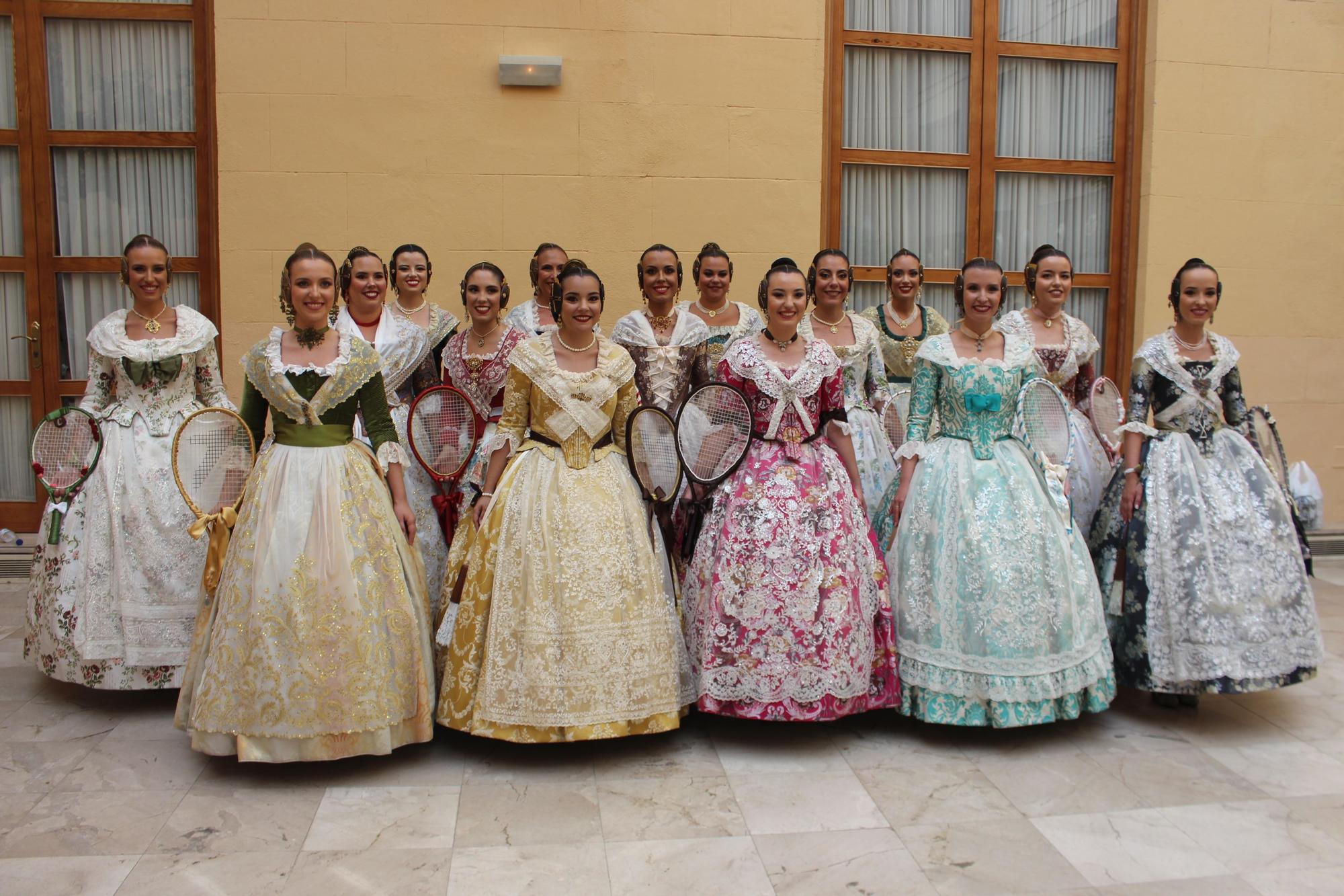 Las candidatas a falleras mayores de València, en la Batalla de Flores