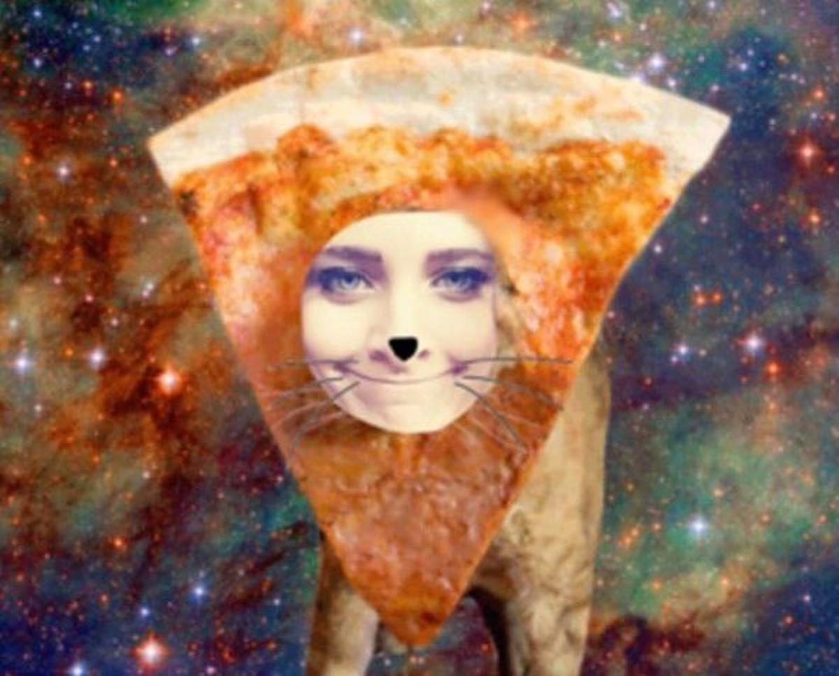 El collage de Paris Jackson con gatos y pizza