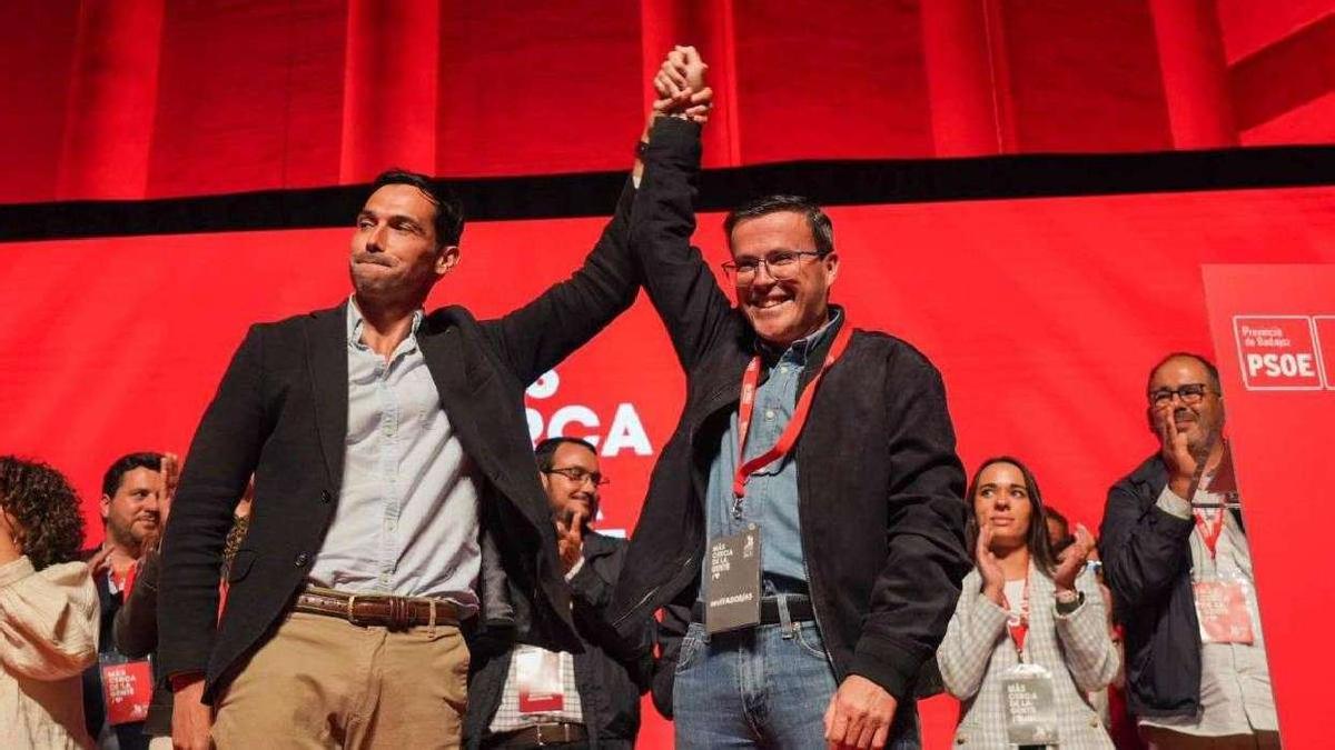 Borrego y Gallardo durante un mitin