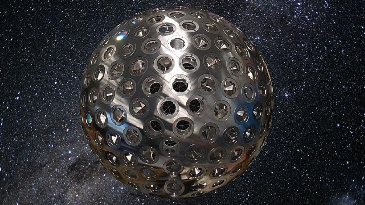 El satélite LARES-2 utilizado en el estudio.
