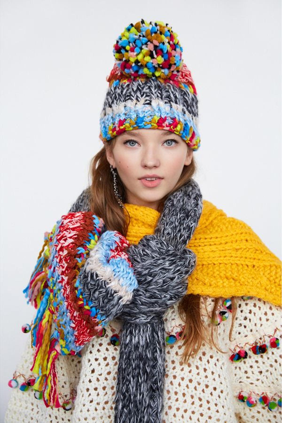 Un invierno a todo color en Zara: prendas de abrigo tejidas en 'patchwork'