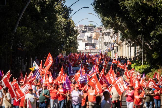 Manifestación del 1 de mayo en Santa Cruz de Tenerife.