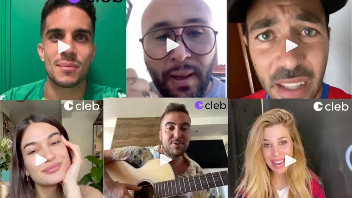 Famosos que envían vídeos con saludos personalizados a través de la plataforma Cleb.