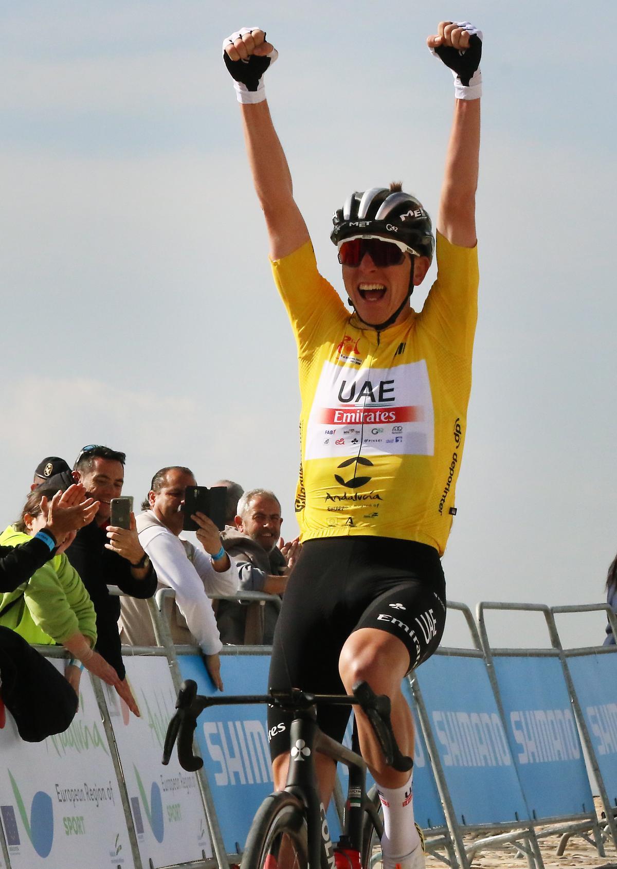 El esloveno Pogacar gana la segunda etapa de la 69 edición de la Vuelta Ciclista a Andalucía-Ruta del Sol