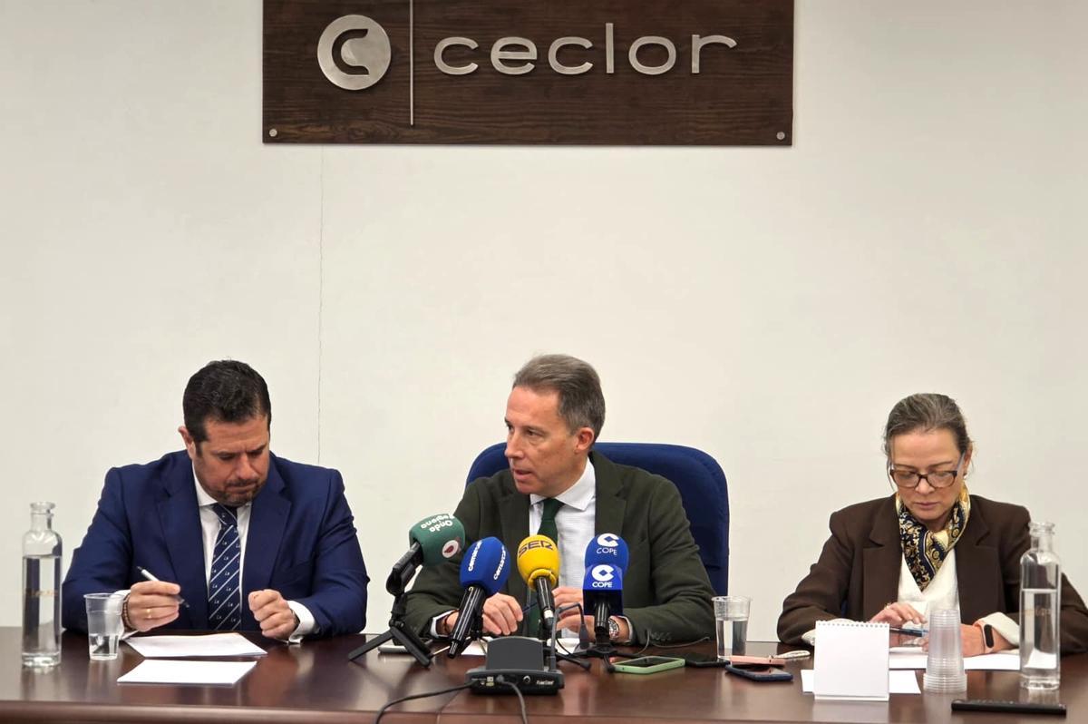 Fulgencio Gil, esta mañana en la sede de Ceclor.