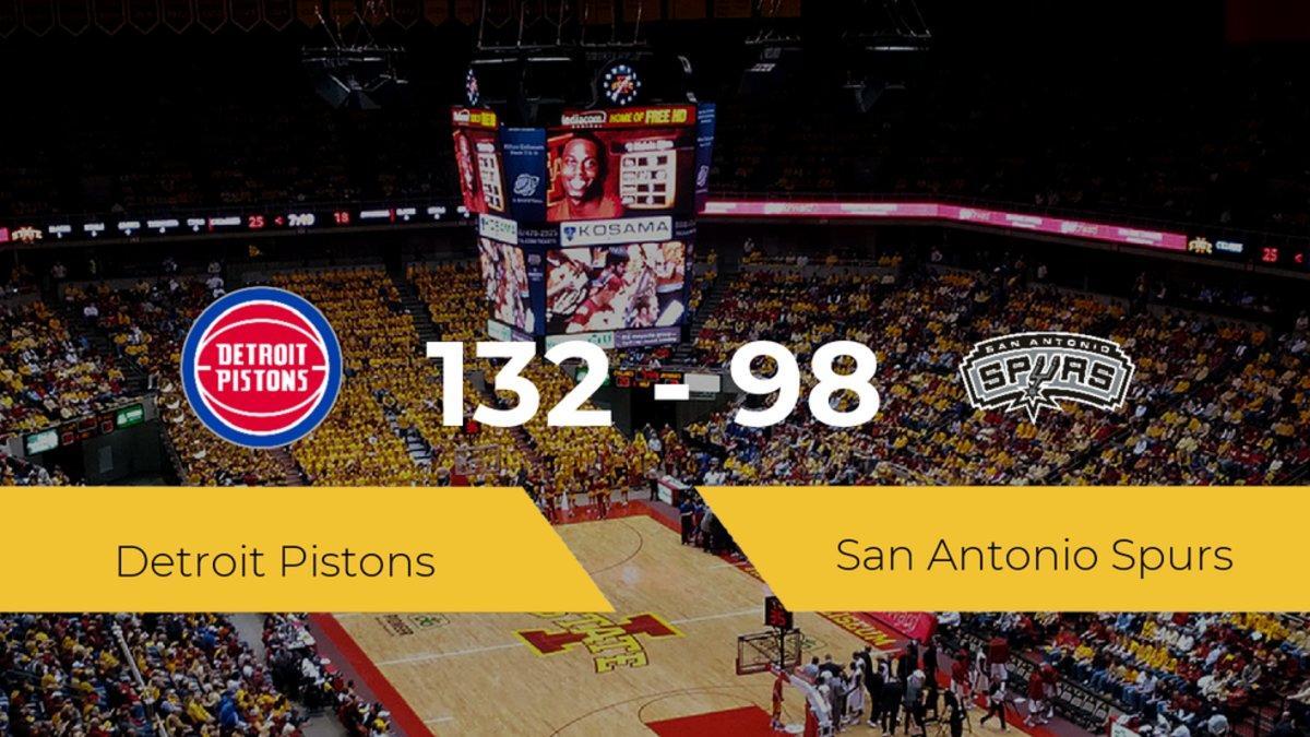 Detroit Pistons logra la victoria frente a San Antonio Spurs por 132-98