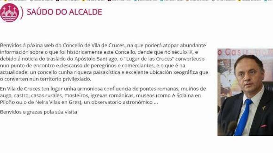 Otero sigue &#039;mandando&#039; en la web  |  Casi una semana después del relevo en el gobierno cruceño, la web sigue manteniendo el saludo del anterior alcalde, Jesús Otero, al internauta. De igual modo, también figuran los 13 ediles de la corporación del anterior mandato. Ya fuera de la red, en este nuevo periodo el PP contará con tres portavoces: además de Otero, serán Manuel Souto y Beatriz Iglesias.