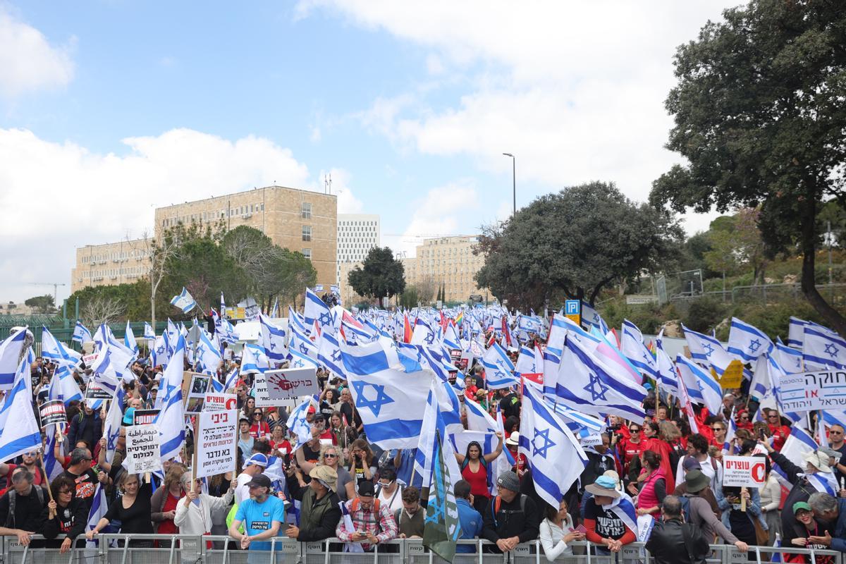 Nueva jornada de protestas en Israel contra la reforma judicial de Netanyahu