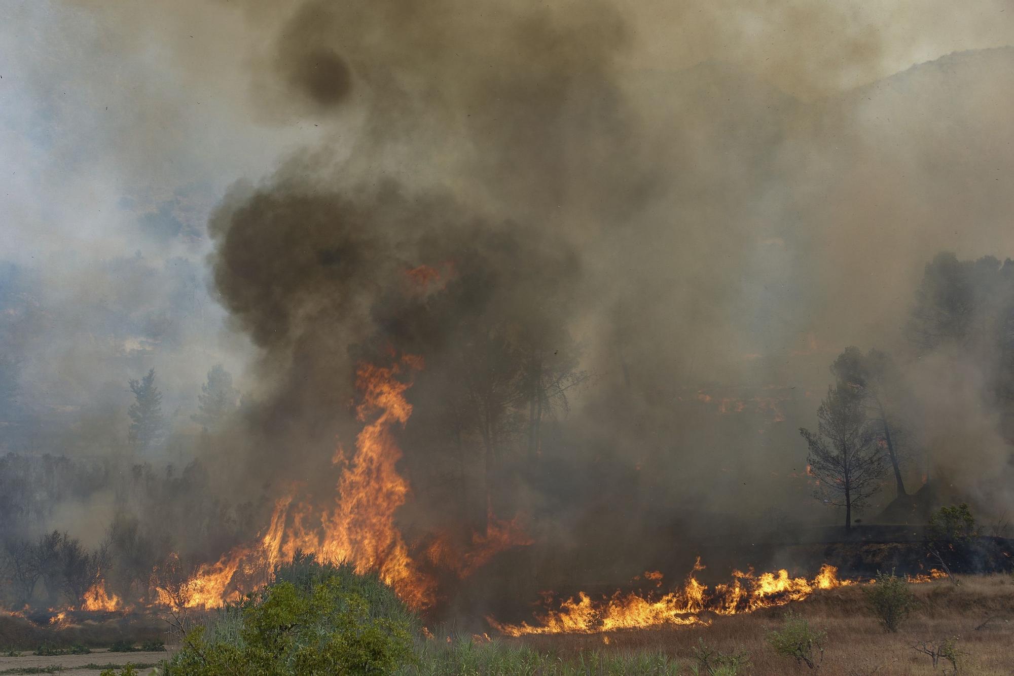 El incendio de la Vall d'Ebo sigue propagándose