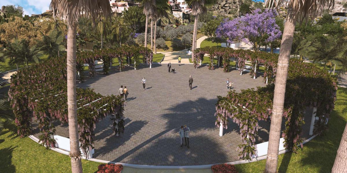 Recreación en 3D del Parque Periurbano del Mediterráneo de Rincón de la Victoria