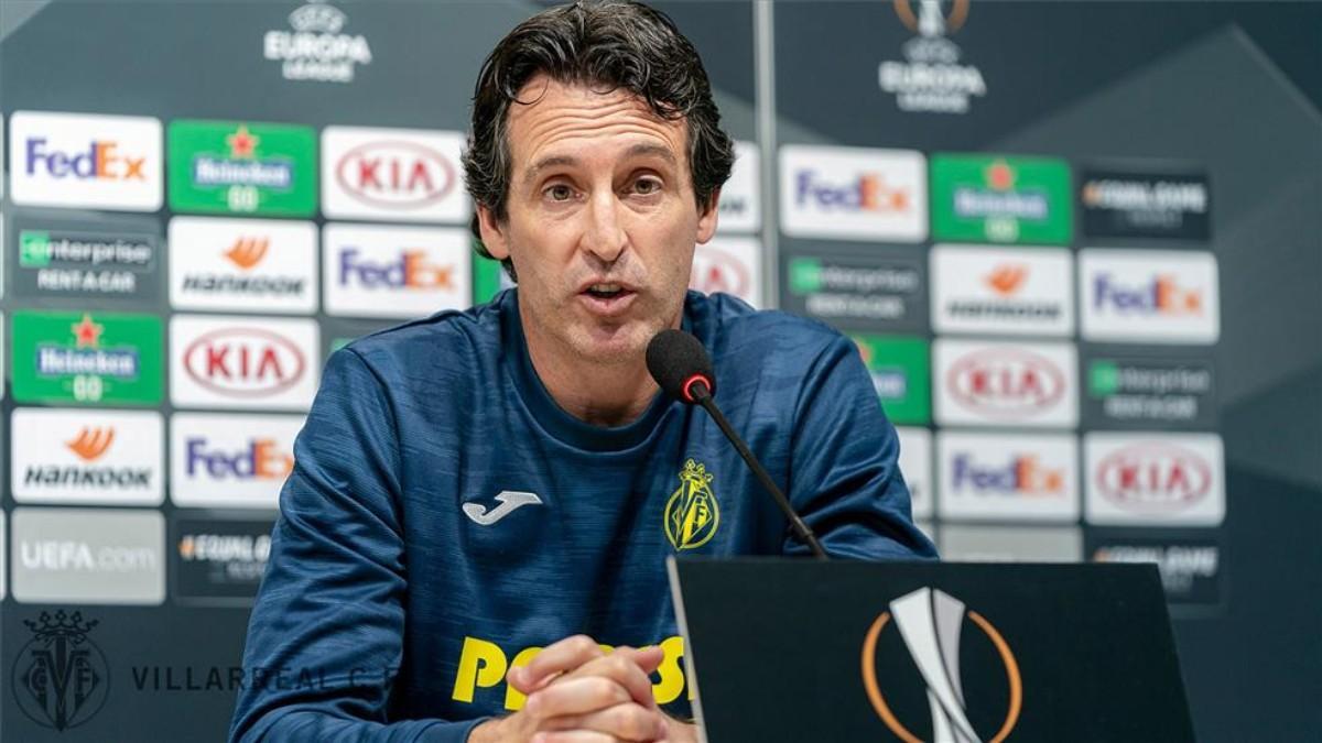 Unai Emery, durante una rueda de prensa.