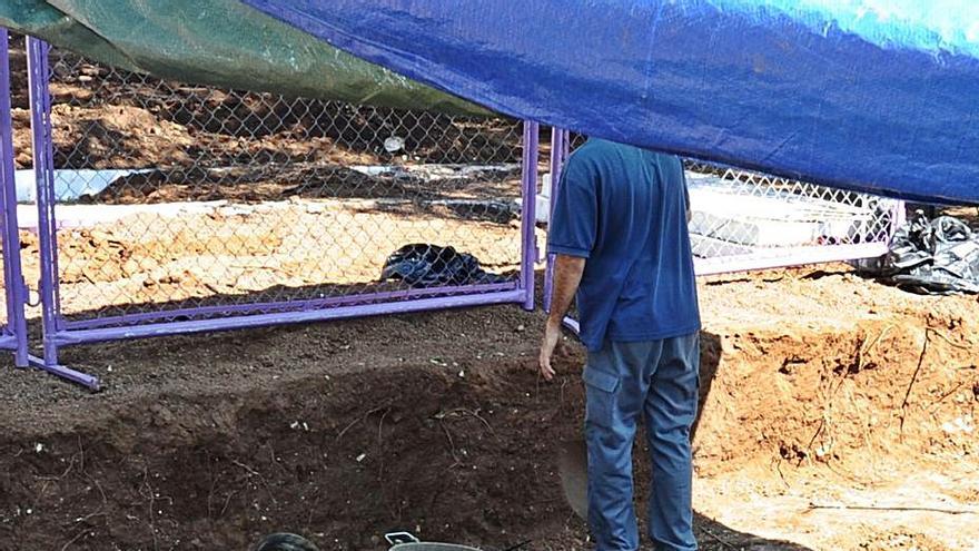 Excavaciones en el cementerio de San Juan, en La Laguna. | | EL DÍA