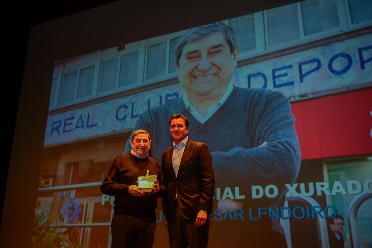 Augusto César Lendoiro con Eduardo Cutino, director comercial de LA OPINIÓN
