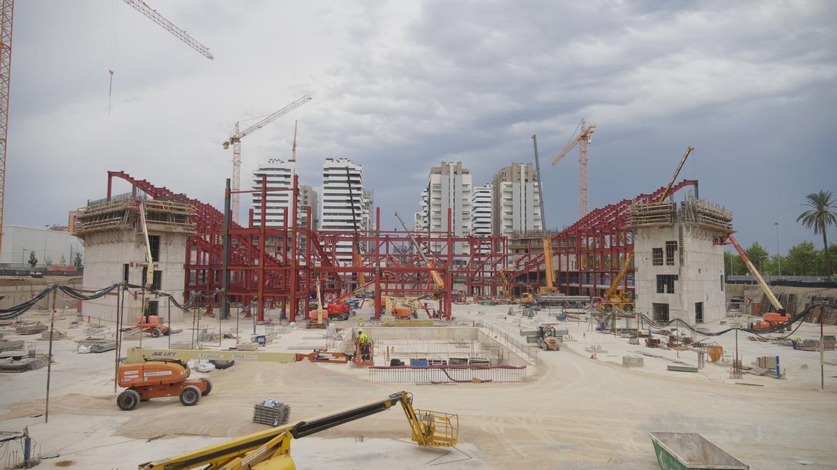 Así avanza la obra del Casal España Arena cerca de L&#039;Alqueria del Basket