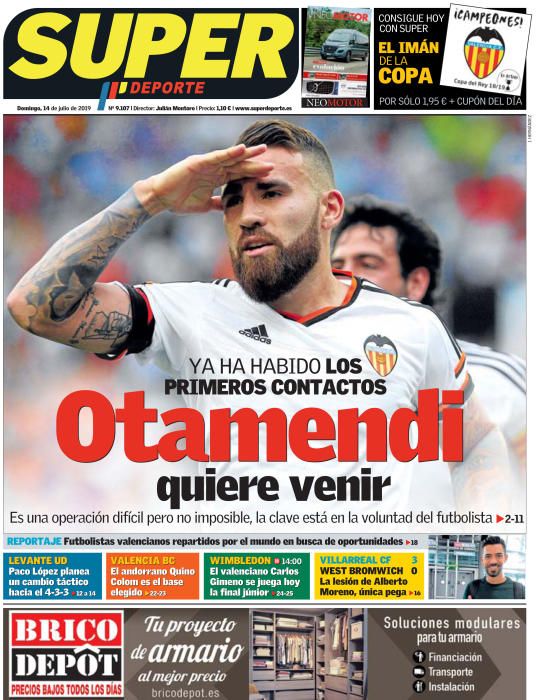 Portada SUPERDEPORTE domingo 14 julio 2019