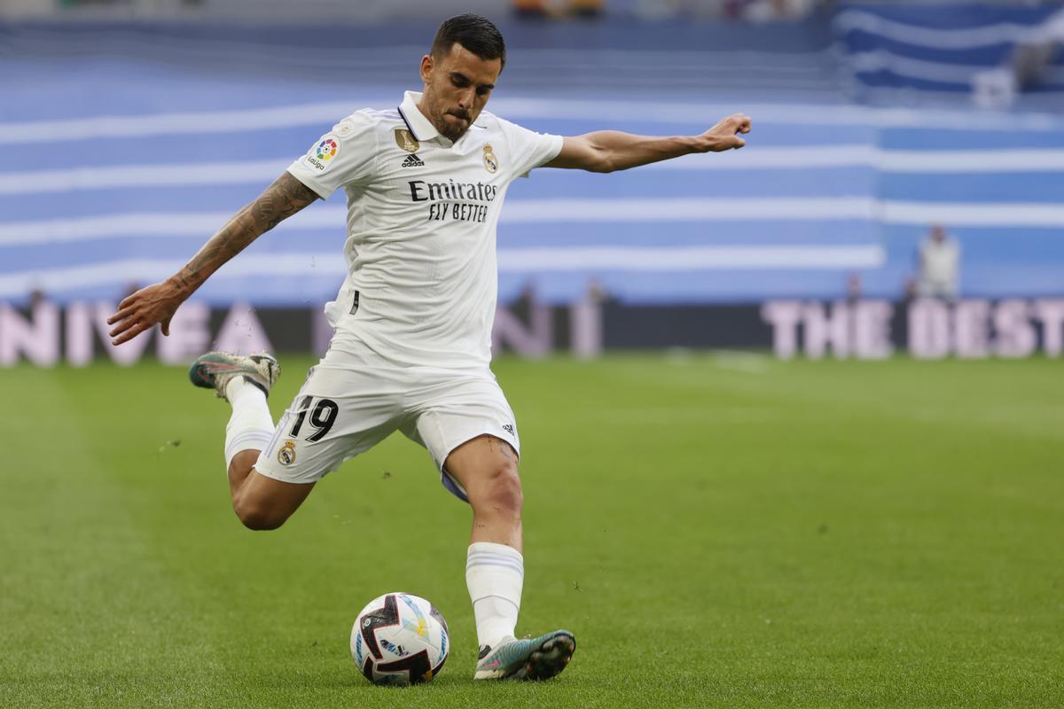 Dani Ceballos, en un partido con el Real Madrid.