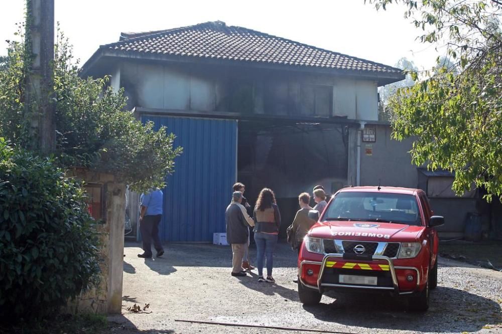 Así ha quedado la casa que ardió el jueves en Berres