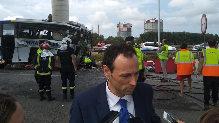 Guillermo Martínez, en el lugar del accidente.