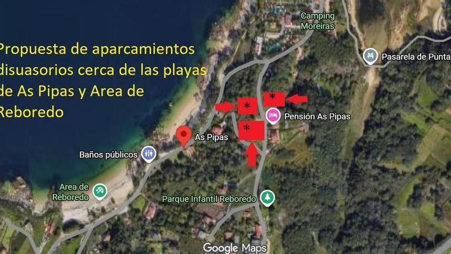 O Grove reordena el acceso a las playas de As Pipas y Area d