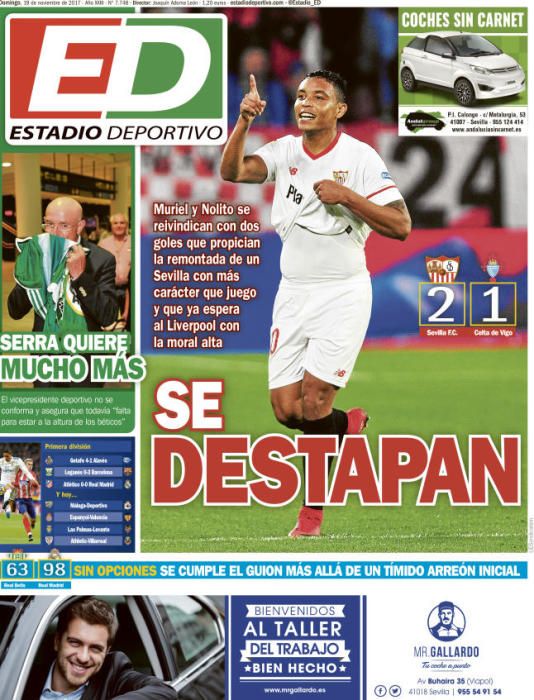 Portadas del domingo 19 de noviembre