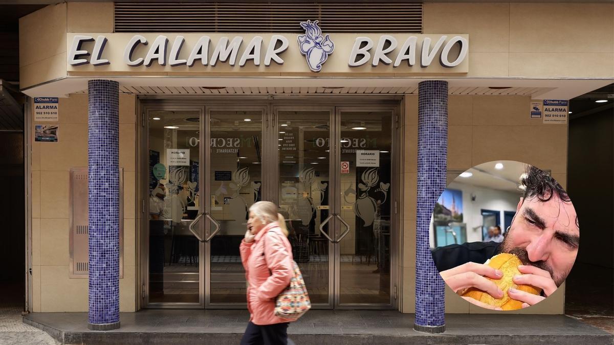 Fachada del Calamar Bravo, famoso bar zaragozano de la calle Cinco de Marzo