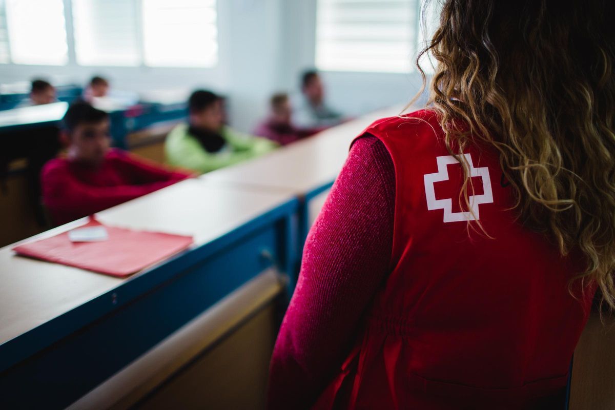 Fotografía durante la realización de un taller del proyecto 'Convivencia Sin Violencia'