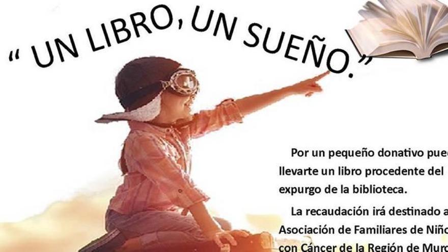 Cartel de la iniciativa puesta en marcha por la biblioteca Miguel de Cervantes junto a Afacmur.