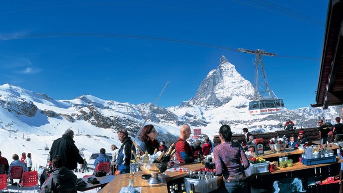 Restaurante en Trockener Steg, a 2939 metros de altura.