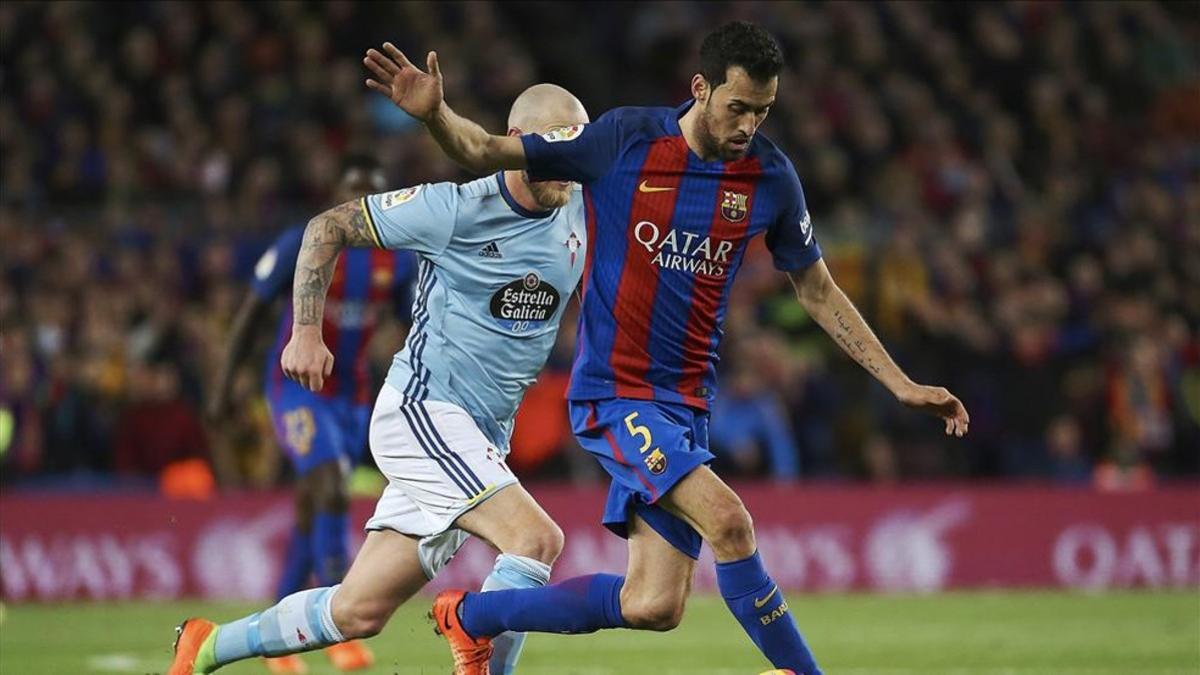 Busquets completó un partido notable frente al Celta