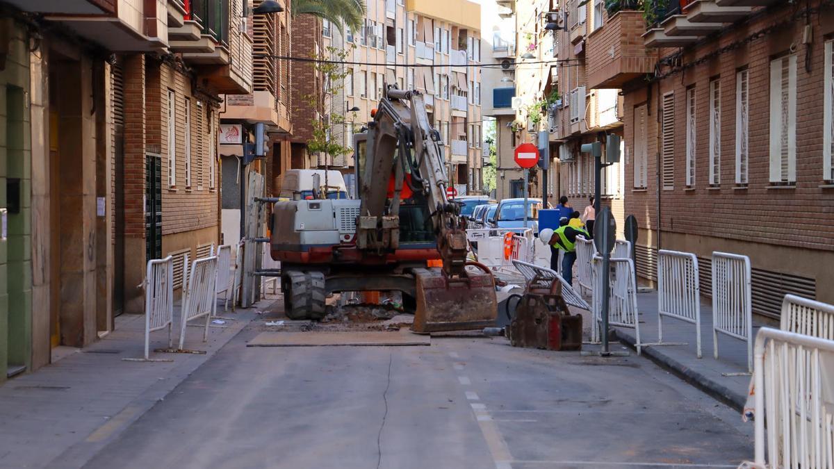 Obras en el barrio de l'Alter de Torrent.