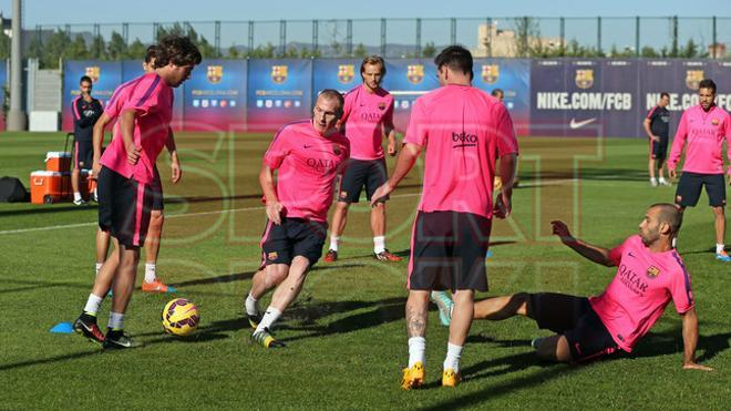 Los jugadores del Barça se lo pasan en grande preparando el Clásico