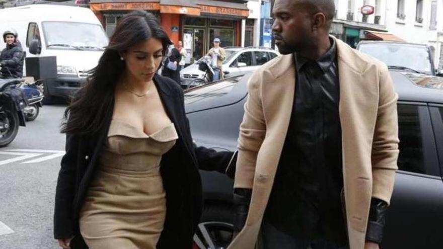 Kim Kardashian y su pareja, Kanye West.