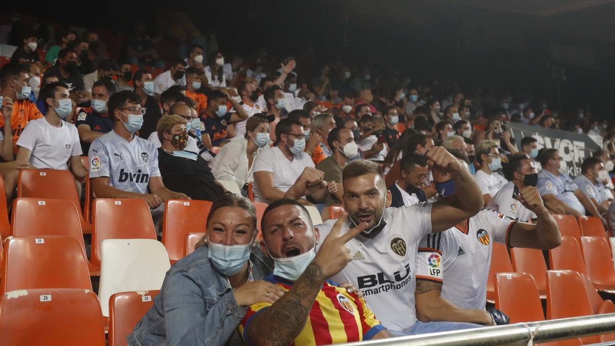 Una imagen de la grada del Valencia CF