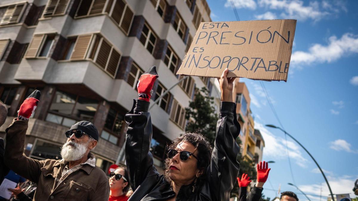 Manifestación en Tenerife de autónomos