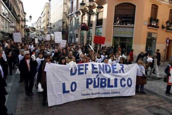 Fotogalería de la protesta en defensa de los servicios públicos