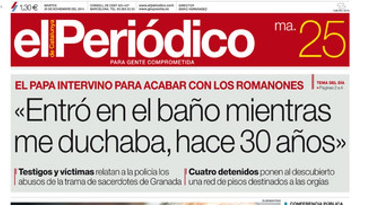 La portada de este 25 de noviembre