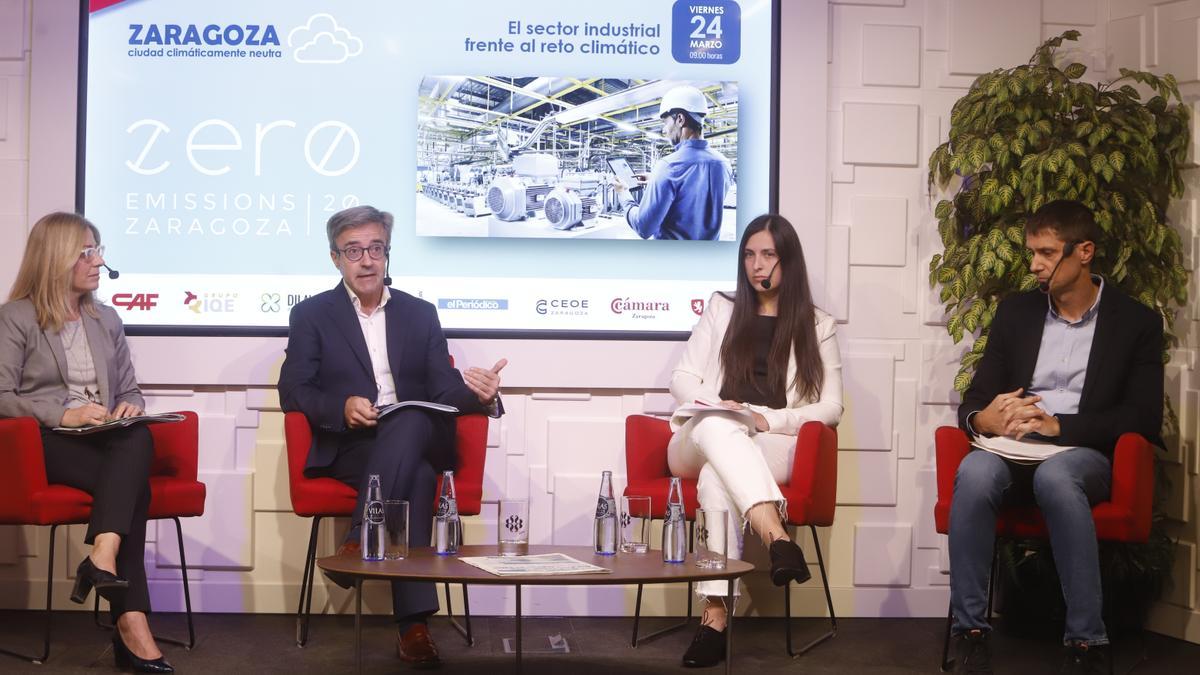 Blanca Soláns, José Vicente Hernández, Sheila García y Fernando Goñi durante el coloquio en la Cámara de Comercio