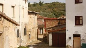 Vista de varias casas de Castellanos de Bureba, en Burgos, un pueblo que quiere dejar de serlo.