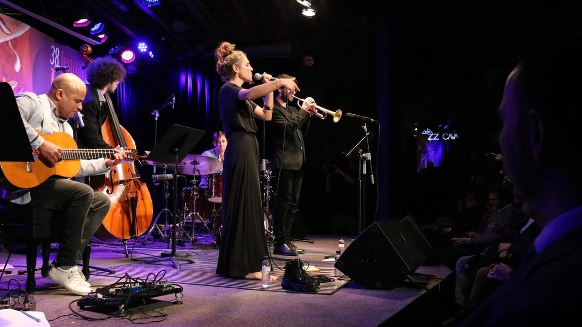 Marina Tuset, durante su actuación en la 38ª edición del Festival de Jazz de Terrassa.