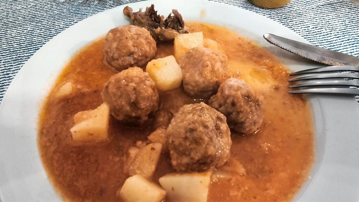 Las albóndigas del restaurante Julibert's.